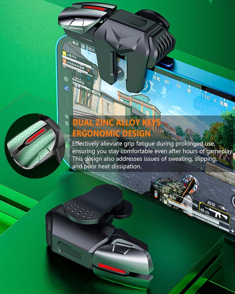 ACEDAYS Mobile Phone Controller for Android & iPhone, 6 Trigger Game Controller Compatible with PUBG Mobile/Knives Out/Call of Duty Mobile, Phone Triggers for Gaming with Sensitive Shoot and Aim - Image 4